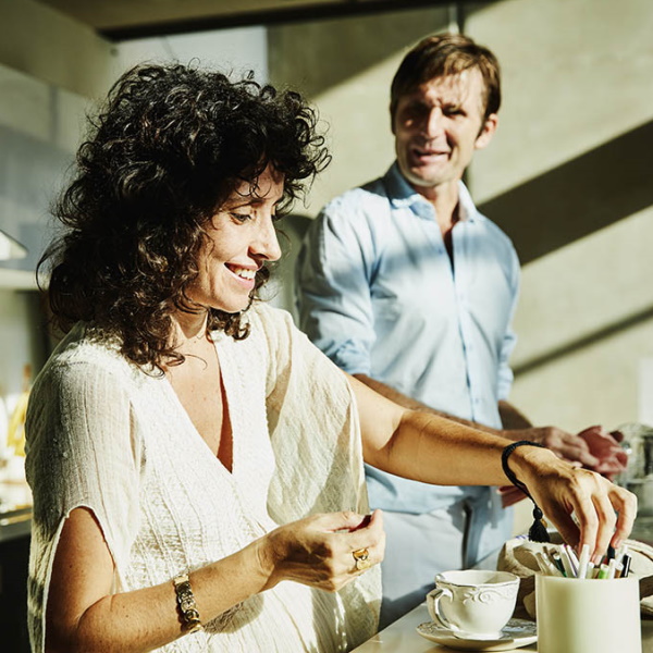 couple in kitchen